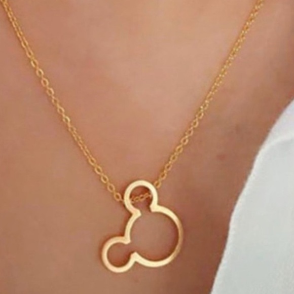 NWT Mickey Mouse Gold Alloy Adjustable Pendant Necklace - Picture 2 of 2
